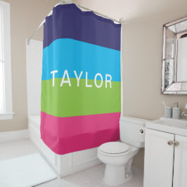 Bright Rugby Stripes - Aangepast schoengordijn Douchegordijn