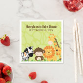 Bright Safari Animals Custom Napkin Servet (Insitu)