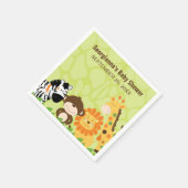 Bright Safari Animals Custom Napkin Servet (Hoek)