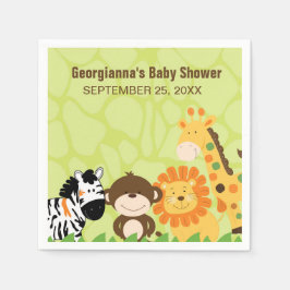 Bright Safari Animals Custom Napkin Servetten