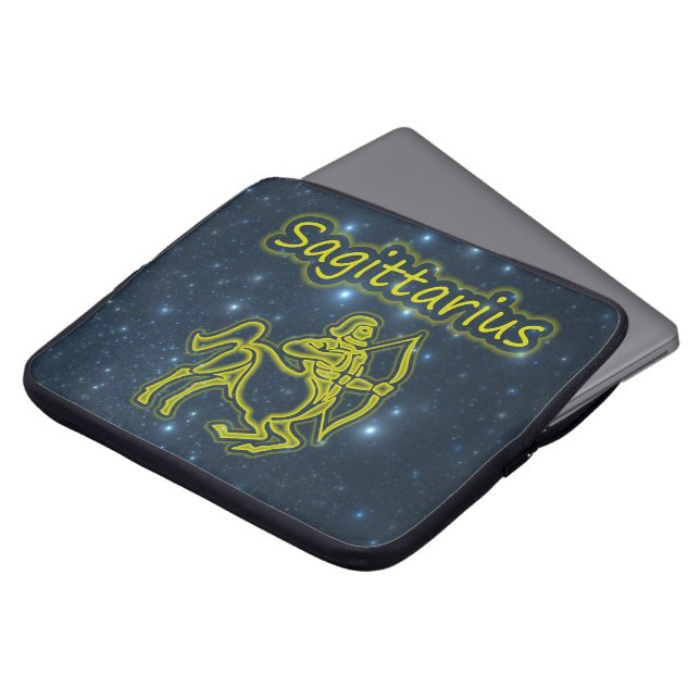Bright Sagittarius Laptop Sleeve (Voorkant top)