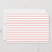 Bright Scarlet Red en White Graduation Party Kaart (Achterkant)