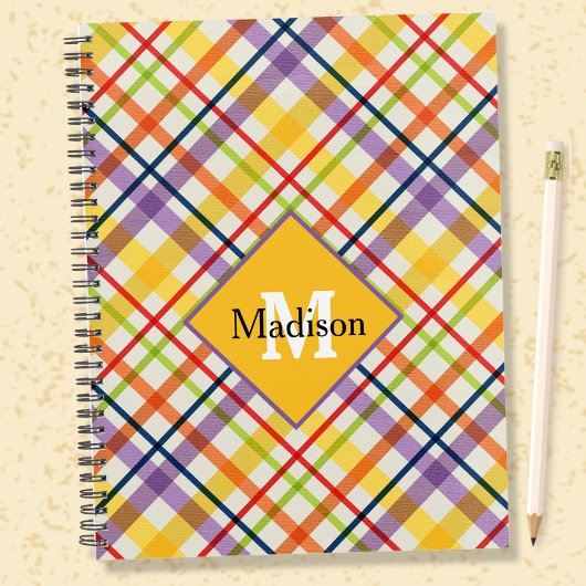 Bright School Geplakt Monogram Geel Planner