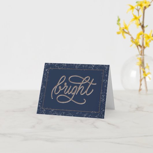 Bright script vakantiekaart met bokeh sterrenrand kaart (Gele Bloem)