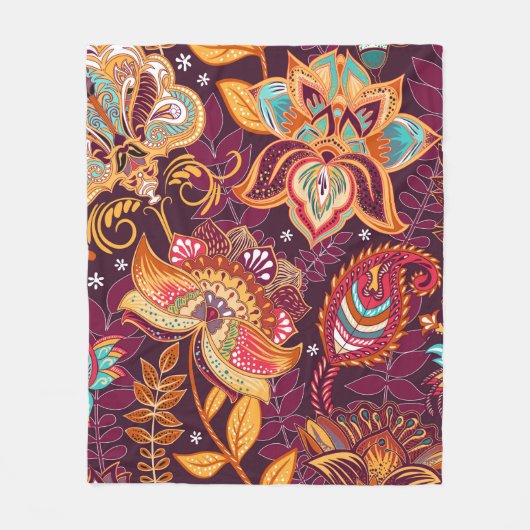 Bright seamless pattern in paisley style. Colorful Fleece Deken (Voorkant)
