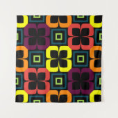 Bright seamless pattern with colorful flowers on a wandkleed (Voorkant (horizontaal))