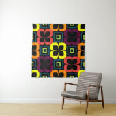 Bright seamless pattern with colorful flowers on a wandkleed (In situ)