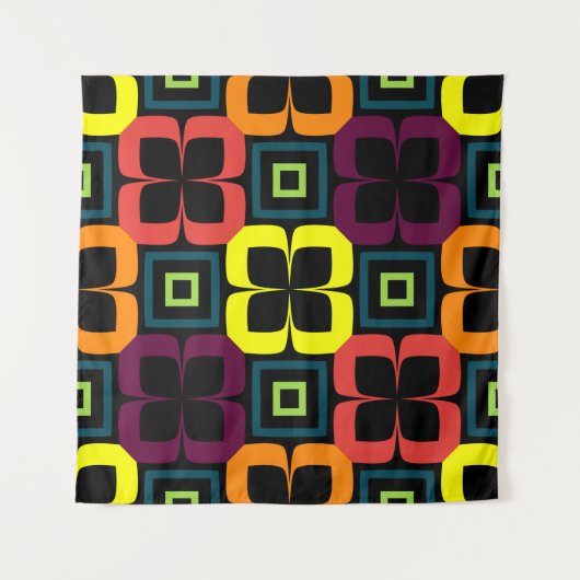 Bright seamless pattern with colorful flowers on a wandkleed (Voorkant)