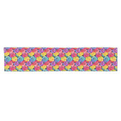 Bright seamless watercolor rose pattern korte tafelloper (Horizontaal)
