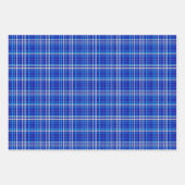 Bright Shades of Blue & White Plaid Inpakpapier Vel (Voorkant 3)
