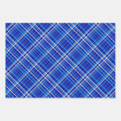 Bright Shades of Blue & White Plaid Inpakpapier Vel (Voorkant)