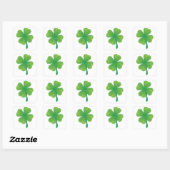 Bright Shamrock Saint Patrick's Vierkante Sticker (Vel)