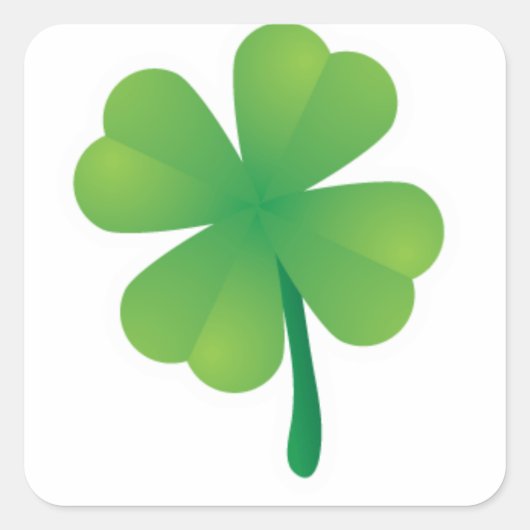 Bright Shamrock Saint Patrick's Vierkante Sticker (Voorkant)
