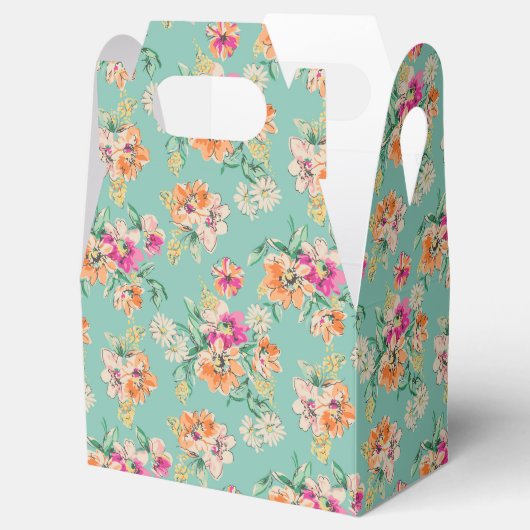Bright Sketch Floral Pattern Bedankdoosjes (Geopend)