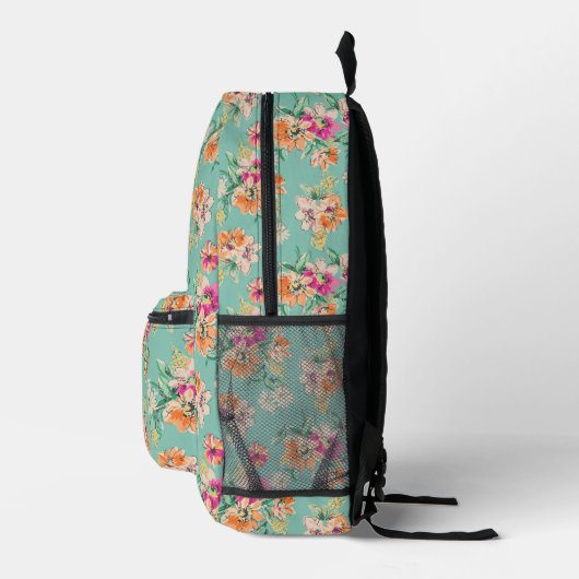 Bright Sketch Floral Pattern Bedrukte Rugzak (Rechts)