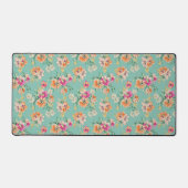Bright Sketch Floral Pattern Bureaumat (Voorkant)