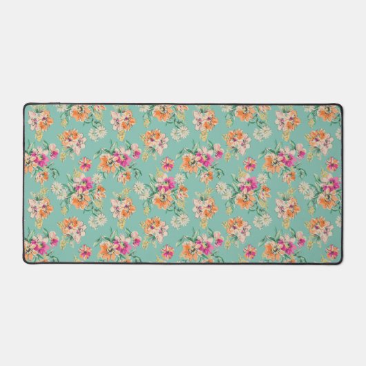 Bright Sketch Floral Pattern Bureaumat (Voorkant)