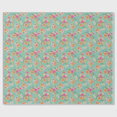 Bright Sketch Floral Pattern Cadeaupapier (Vlak)