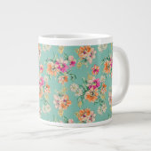 Bright Sketch Floral Pattern Grote Koffiekop (Voorkant rechts)