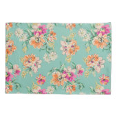 Bright Sketch Floral Pattern Kussensloop (Achterkant-Links)
