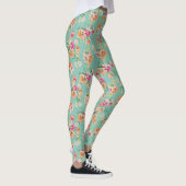 Bright Sketch Floral Pattern Leggings (Rechts)