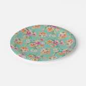 Bright Sketch Floral Pattern Papieren Bordje (Gekanteld)