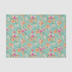 Bright Sketch Floral Pattern Tissuepapier