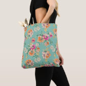 Bright Sketch Floral Pattern Tote Bag (Dichtbij)