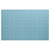 Bright Sky Blue Winter White Snowflake Pattern Stof (Yard (91,4 cm))