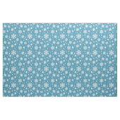 Bright Sky Blue Winter White Snowflake Pattern Stof (Fat Quarter)