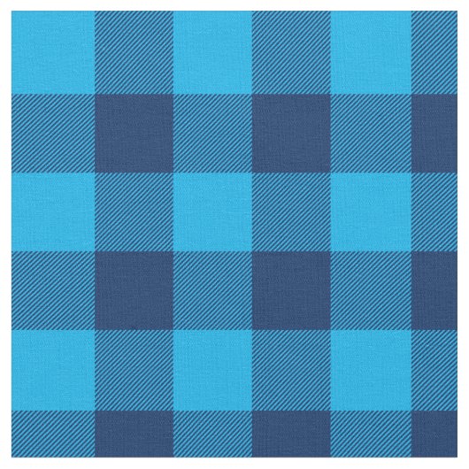 Bright Sky en Navy Blue Gingham Pset Stof (Close Up)