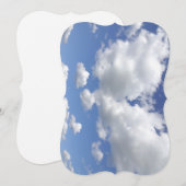 Bright sky, Happy Birthday Uitnodiging (Voorkant / Achterkant)