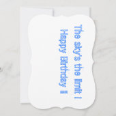 Bright sky, Happy Birthday Uitnodiging (Achterkant)