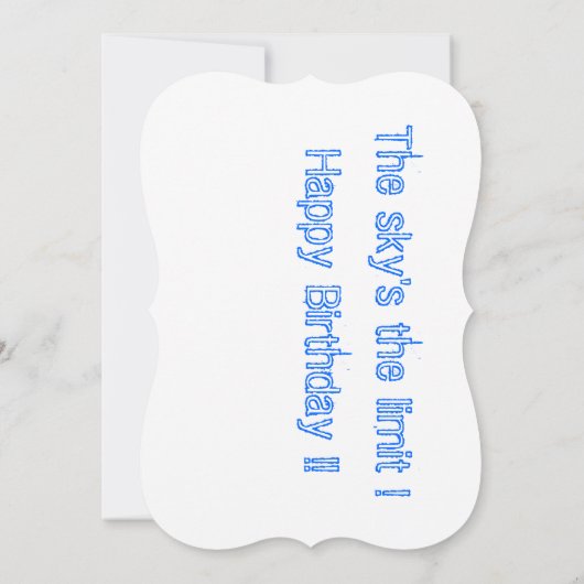 Bright sky, Happy Birthday Uitnodiging (Achterkant)