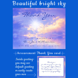 Bright Sky over Serene Water Afkomst Dank u Bedankkaart