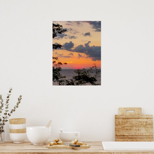Bright Sky Sunset Poster (Keuken)