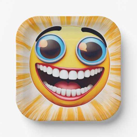 Bright Smile Emoji Paper Bord (Voorkant)