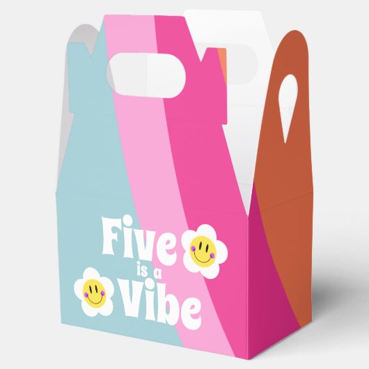 Bright Smiley Five is een Vibe Favor Box Bedankdoosjes (Geopend)