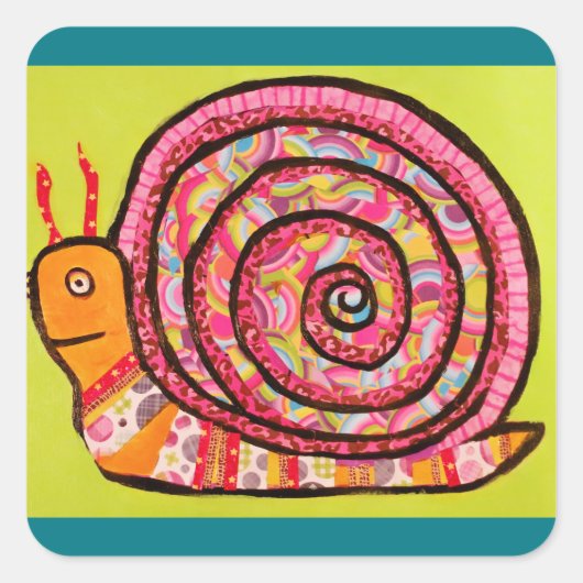 Bright Snail Glossy Sticker (Voorkant)