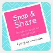Bright Snap & Share Social Media Business Labels (Voorkant)