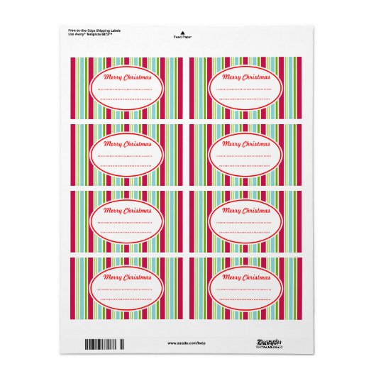Bright Snoep Christmas Kitchen Labels (Full Sheet)