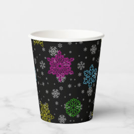 Bright Snowflake Party Cups - set 1 Papieren Bekers