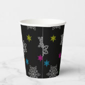 Bright Snowflake Party Cups - set 2 Papieren Bekers (Rechts)