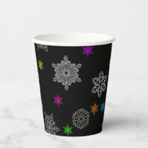 Bright Snowflake Party Cups - set 2