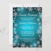 Bright Snowflakes Blauwgroen Winter Wonderland Swe Kaart (Voorkant)