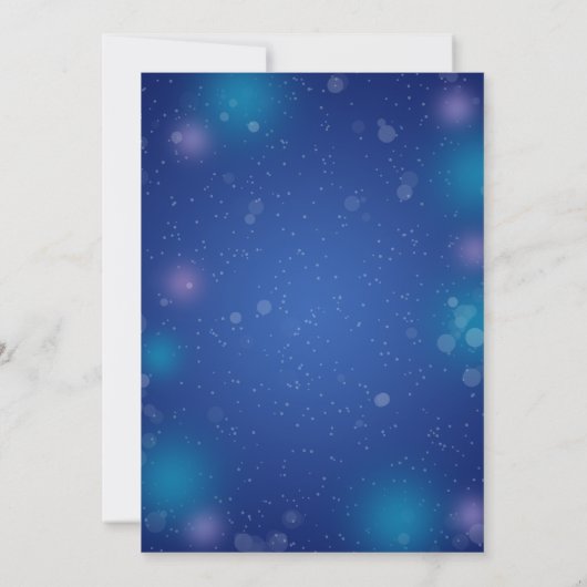 Bright Snowflakes Blue Winter Quinceanera nodigt Kaart (Achterkant)