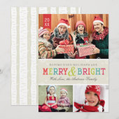 Bright Snowflakes Holiday-fotokaart Feestdagenkaart (Voorkant / Achterkant)