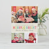 Bright Snowflakes Holiday-fotokaart Feestdagenkaart (Staand voorkant)
