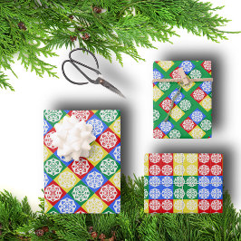 Bright Snowflakes Inpakpapier Vel