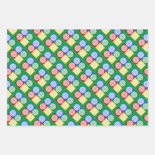 Bright Snowflakes Inpakpapier Vel (Voorkant 2)